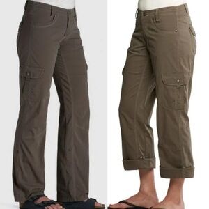 Kuhl women’s Splash Roll-Up Cargo Convertible Pants Brown Sz 12 Outdoor Gorpcore